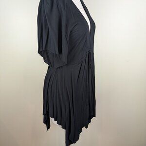 Joie Jersey T-Shirt Shirt Tunic Dress Raw Edge Layered Y2K M Retail $130 NWT